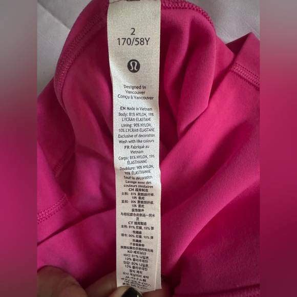 Lululemon Sonic Pink Align High Rise Crop Leggings - Size 2 - Picture 9 of 10